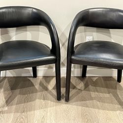 🌟 Anthropologie / Four Hands Leather Hagen Chairs (pair