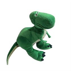 Disney Store Toy Story T Rex 3 4 Plush 14" Stuffed Animal Dinosaur 1 2 Green GUC
