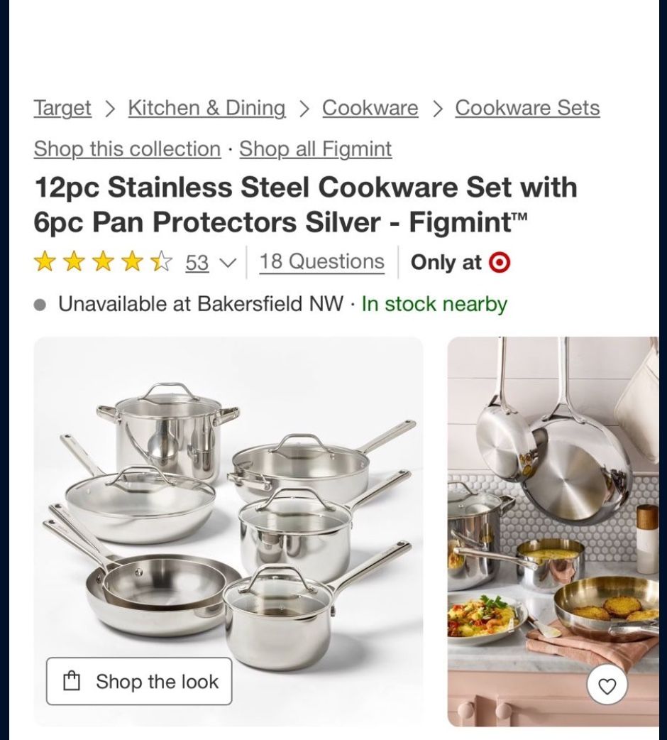 12pc Steel Cookware Set