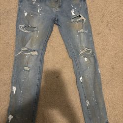 Dirty Washed Purple Jeans