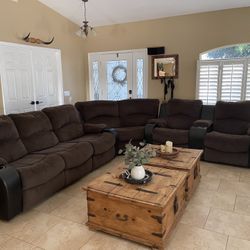 9 Seat Couch With Recliners