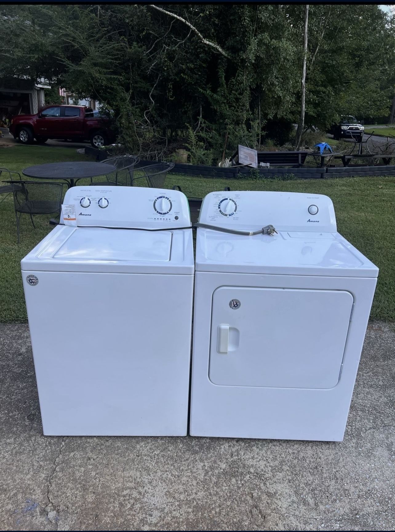 Electric Amana Washer and Dryer Set 