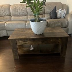 Coffee table LIFT TOP with STORAGE