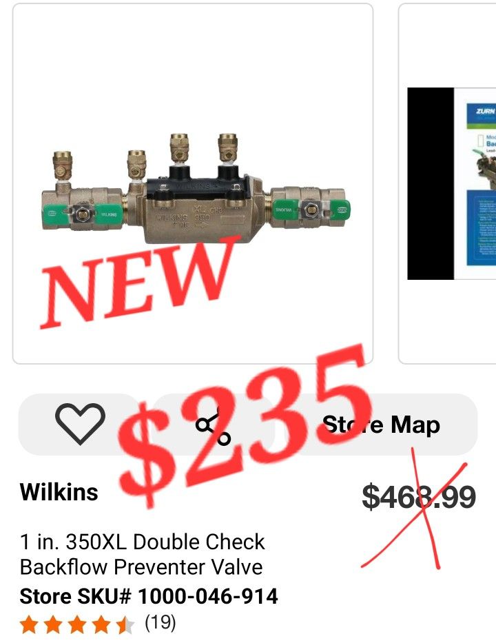 Wilkins
1 in. 350XL Double Check Backflow Preventer Valve