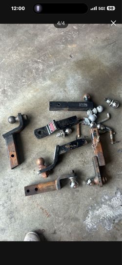 Lot of tow hitches drop hitches trailer hitches