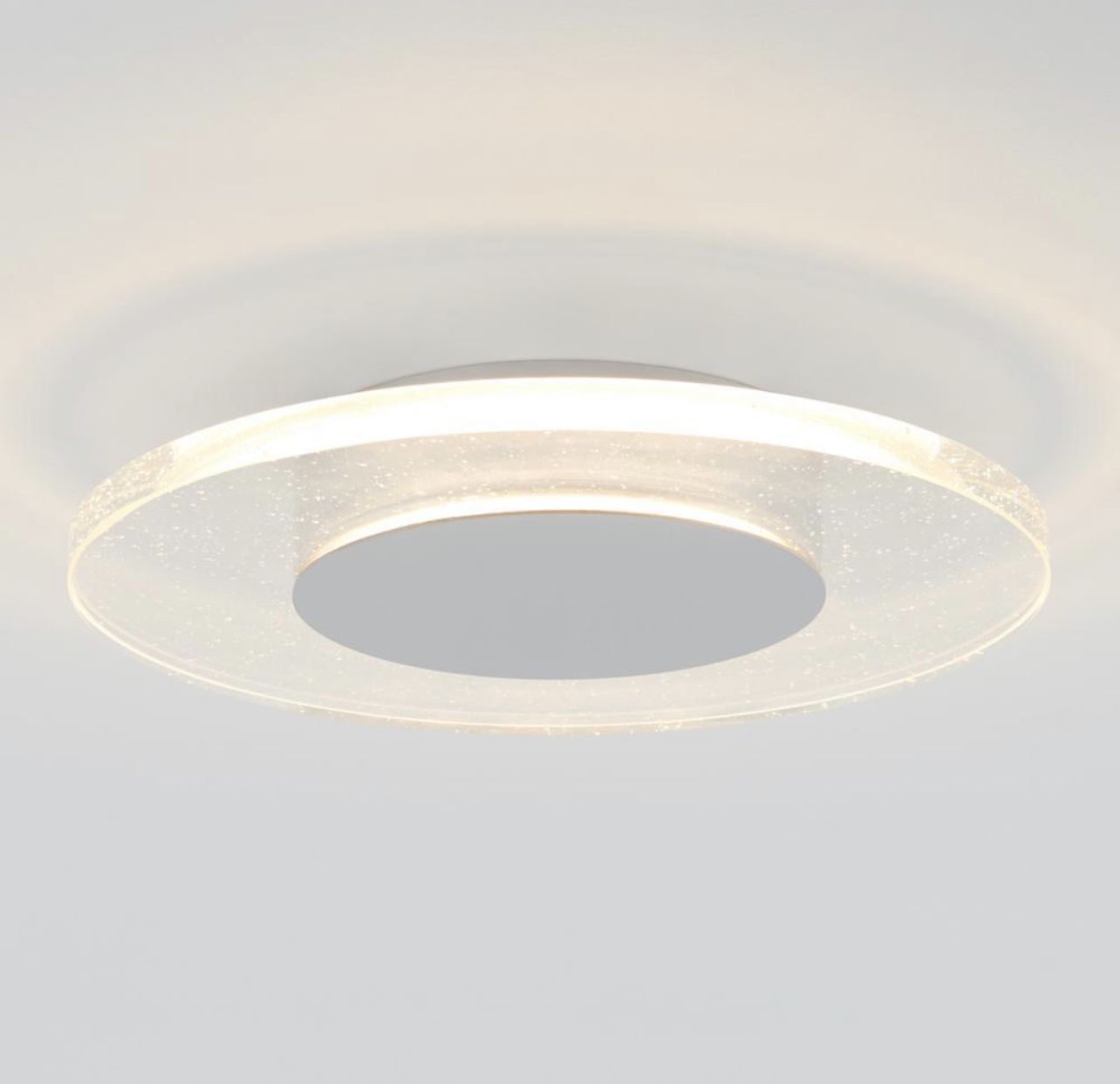 Artika Essence Disk 13 in. 1-Light Chrome Integrated LED Flush Mount