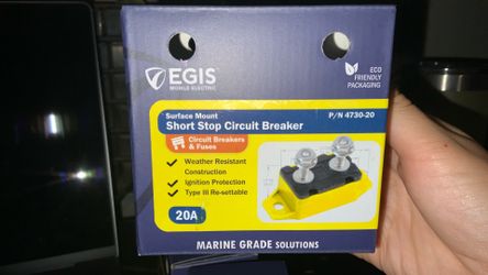EGIS.  SHORT STOP CIRCUIT BREAKER 20A P/N4730-20