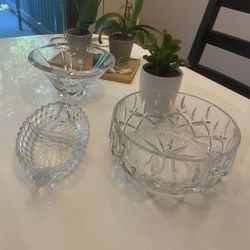  Vintage Clear Glassware Set