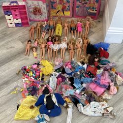 Vintage HUGE LOT 60s & 70S 15 Barbie Ken Dolls & Hundreds Clothes & Accessories
