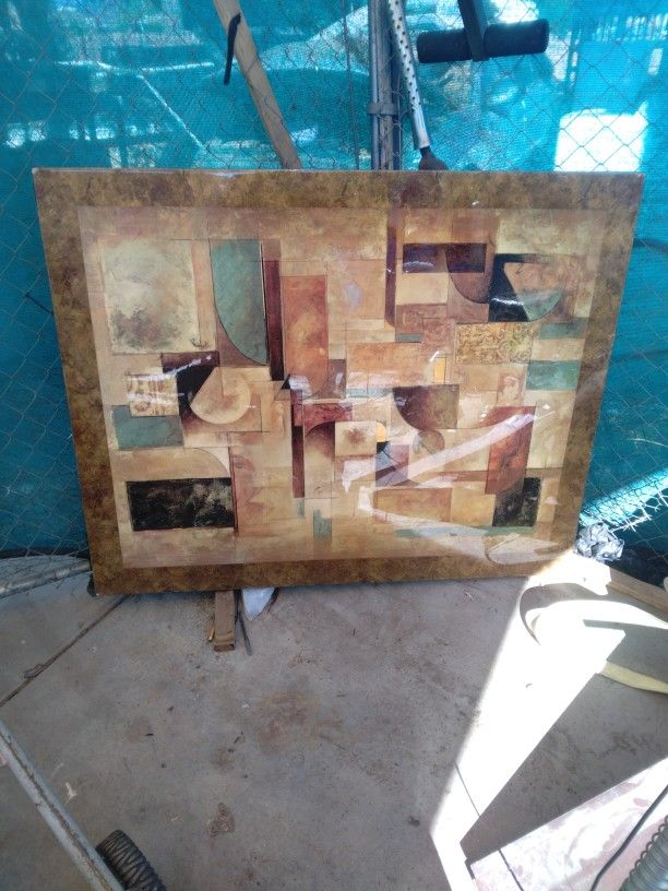 Big Artwork 51 X41 In Not Perfect Condition But Good