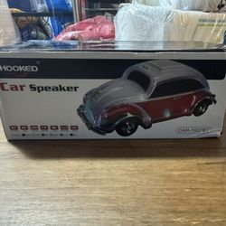 (HOOKED WHITE & RED CAR SPEAKER)