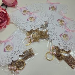 Girl Baptism Cross Party Favors. Cross Spanish Our Father Keychains. Wooden Cross. Cruces Recuerdos de Bautizo. Llaveros Cruz