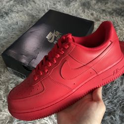 Red Nike Supreme Air Force Ones - Size 9 Men’s