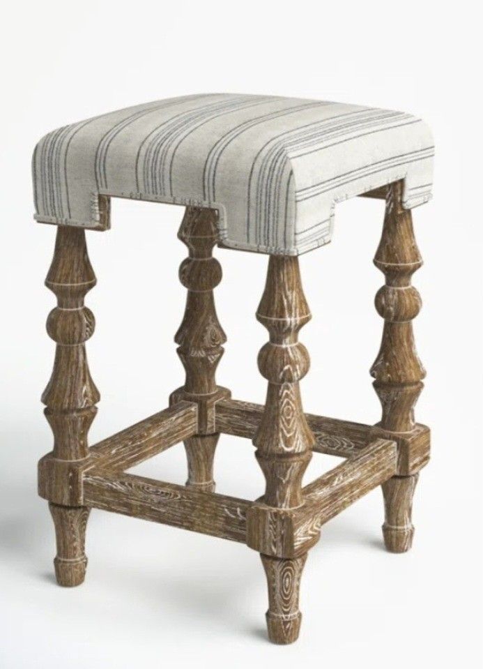 Rustic Counter-Height Bar Stools (4) – Excellent Condition