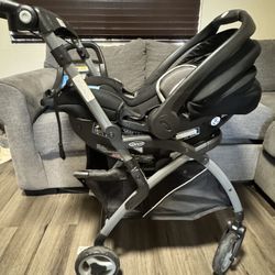 Graco SnugRide SnugFit DLX Infant Car Seat + Stroller Combo – Excellent Condition 