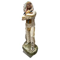 Large 30 inch 1980s Universal Statuatory INDIAN STATUE