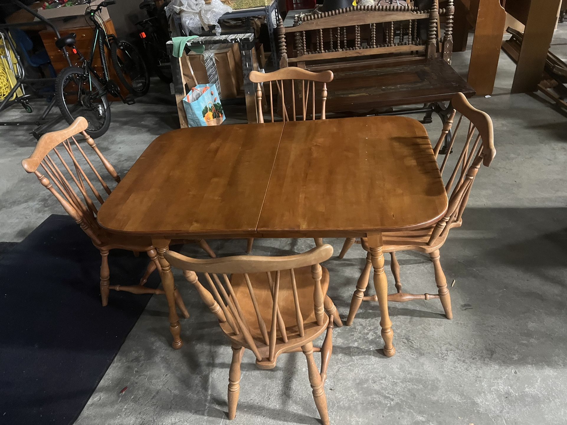 Gorgeous Wooden Table Set With 4 Chairs 