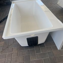 Classic 500 60 in. × 32 in. Alcove Deep Soaking Bathtub with Left Drain in High Gloss White