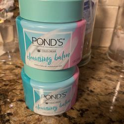 Set of 2 ponds cold cream cleansing balm•melts make up & moisturize•100ml•all for $8