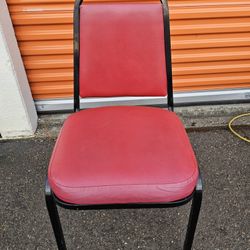 18 Red Vinyl Chairs