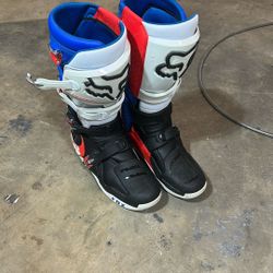 Fox Racing Motion Unity Limited Edition Boot White/Red/Blue Motocross Boots