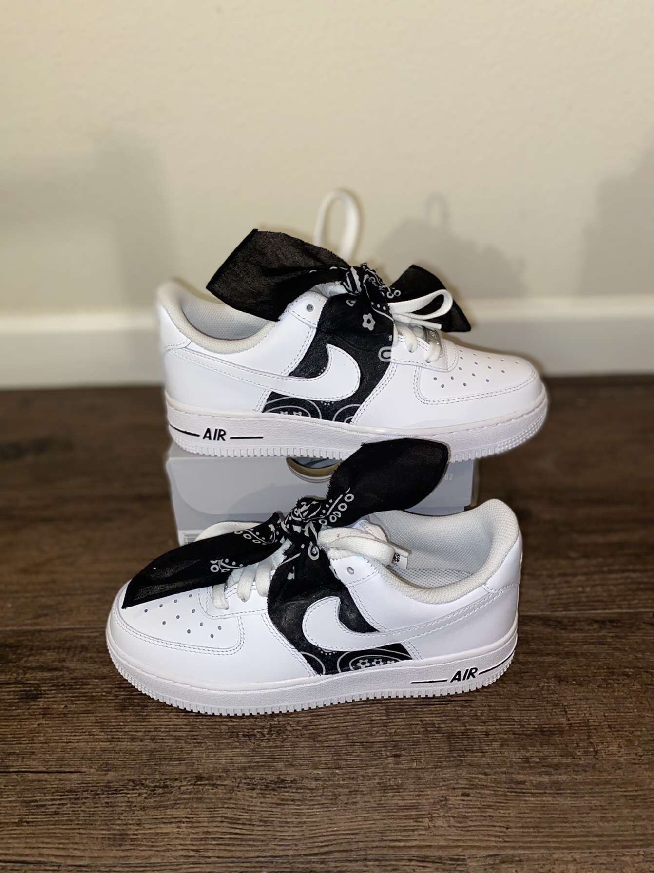 Nike Air Force bandana custom 'panda'