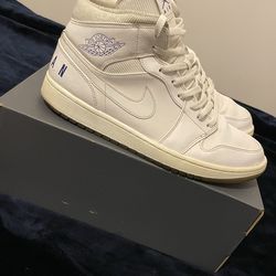Air Jordan 1 Mid - Pure White Concord (Size 12)