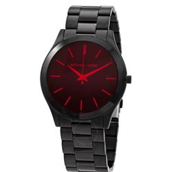 Michael Kors Oversized Slim Runway Men's Watch, Stainless Steel Watch IN RED
