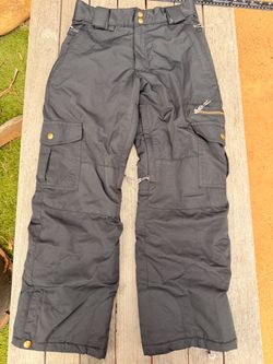 Youth Black insulated, snow, pants size medium