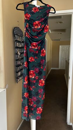 Green flower dress size small