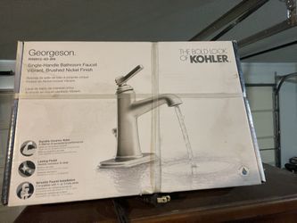 Georgeson Single Hole Single Handle Water-Saving Bathroom Faucet in Vibrant Brushed Nickel