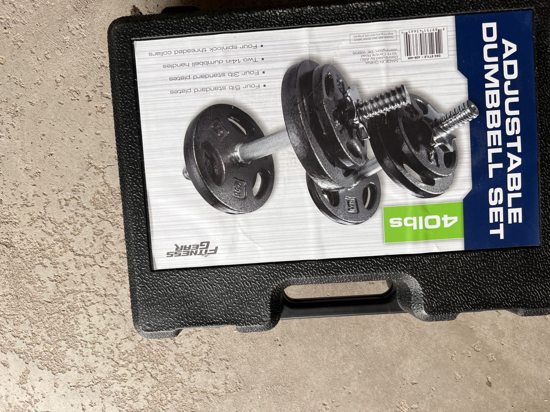 Fitness Gear 40 LB Adjustable Dumbbell Set Portable for Sale in Louisville CO OfferUp