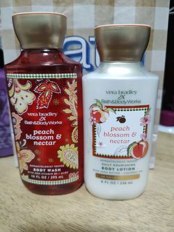 Bath & Body Works Vera Bradley peach blossom $16 set
