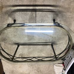 Beautiful Glass & Iron Coffee Table 