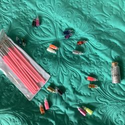 Nail brush And Glitters