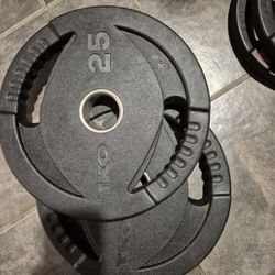 TKO 25LBS Olympic WEIGHTS