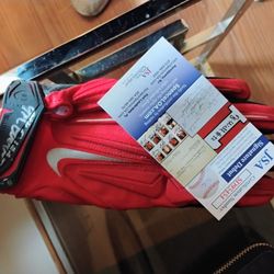 J.K. Dobbins Signed & Authenticated Glove