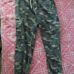 Sundry camo drawstring joggers ankle zip cargo jogging pants 3 NWT anthropologie