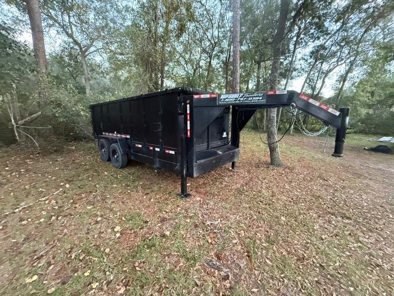 7x16x4 Gooseneck Dump Trailer-Used-Great Condition
