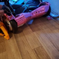 Pink Hoverboard With Bluetooth Speaker