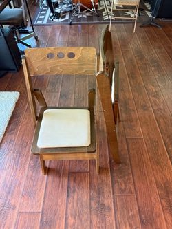 2 mcm style folding chairs