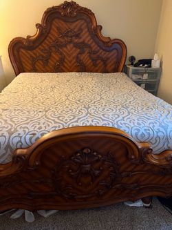 Solid oak 5 piece bedroom set