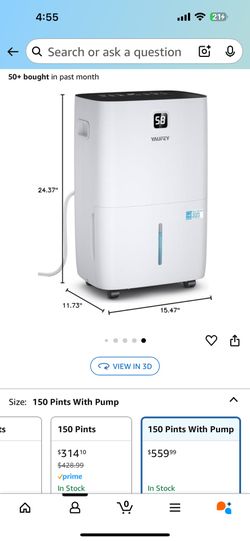 Yaufey Dehumidifier 150 Pints 