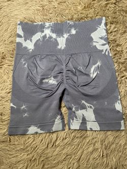 Tie Dye Workout Shorts for Women Seamless Scrunch Soft Active Shorts