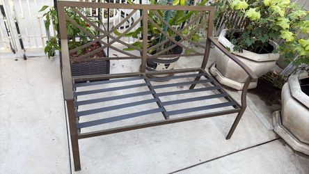 Outdoor Metal Loveseat Bench Frame