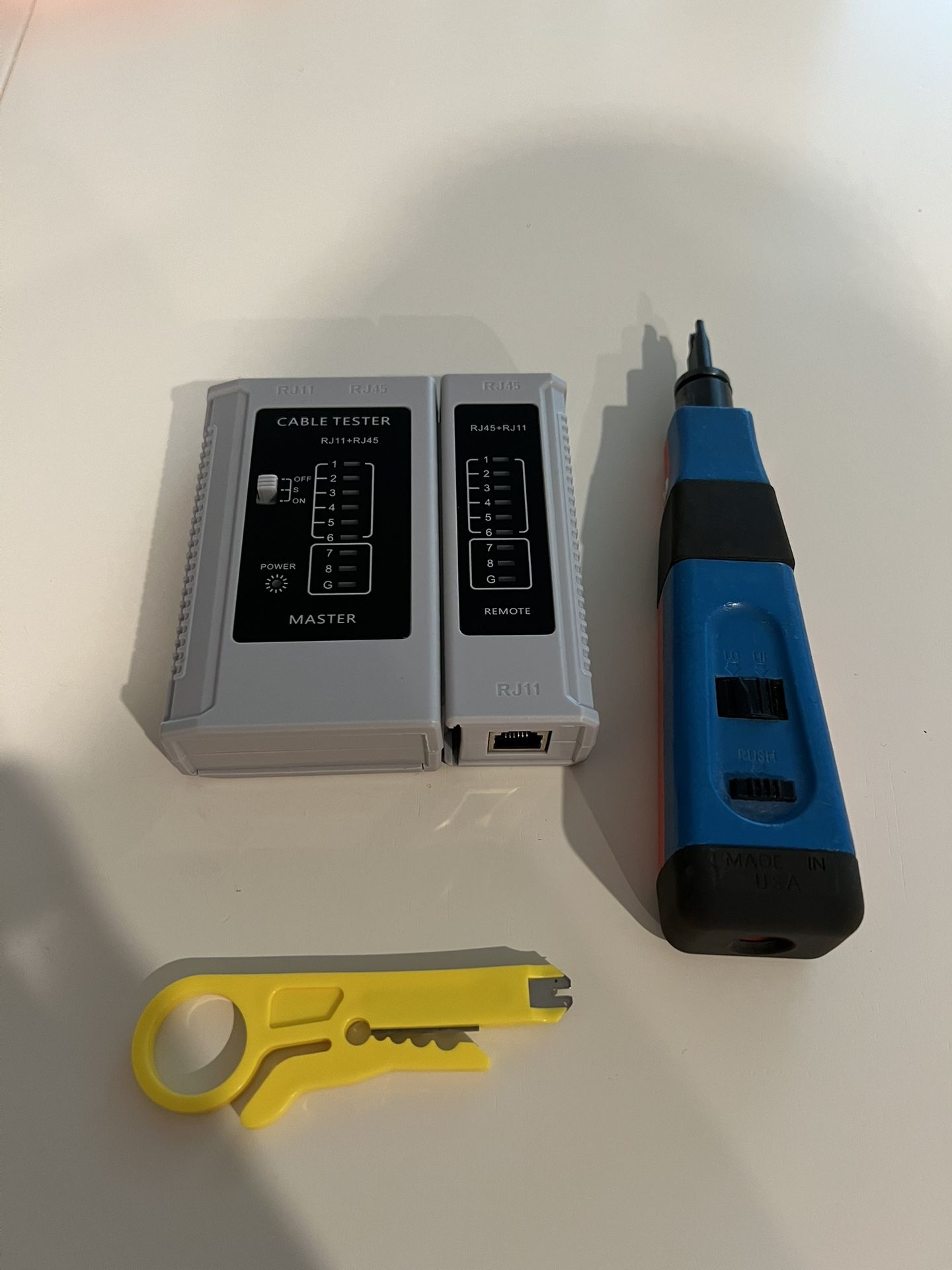 DATA TESTER WITH 110 PUNCHDOWN TOOL AND STRIPPER