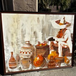 Southwest oil painting Framed