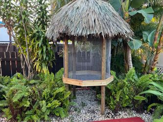 Tiki Style Bird Cages