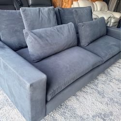 West Elm Midnight blue Couch 82"