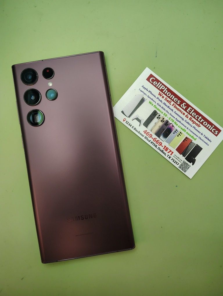 Samsung Galaxy S22 Ultra 128GB Factory Unlocked Excellent Condition On Payments With Just $10 Down